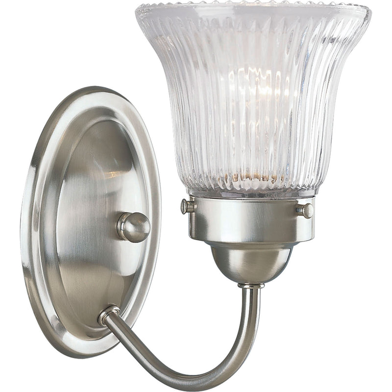 Progress Lighting P3287-09 One Light Bath Bracket, Brushed Nickel
