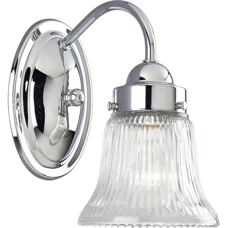 Progress Lighting P3287-15 One Light Bath Bracket, Polished Chrome