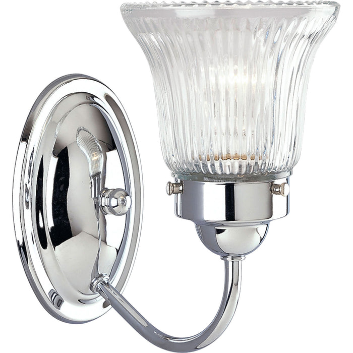 Progress Lighting P3287-15 One Light Bath Bracket, Polished Chrome
