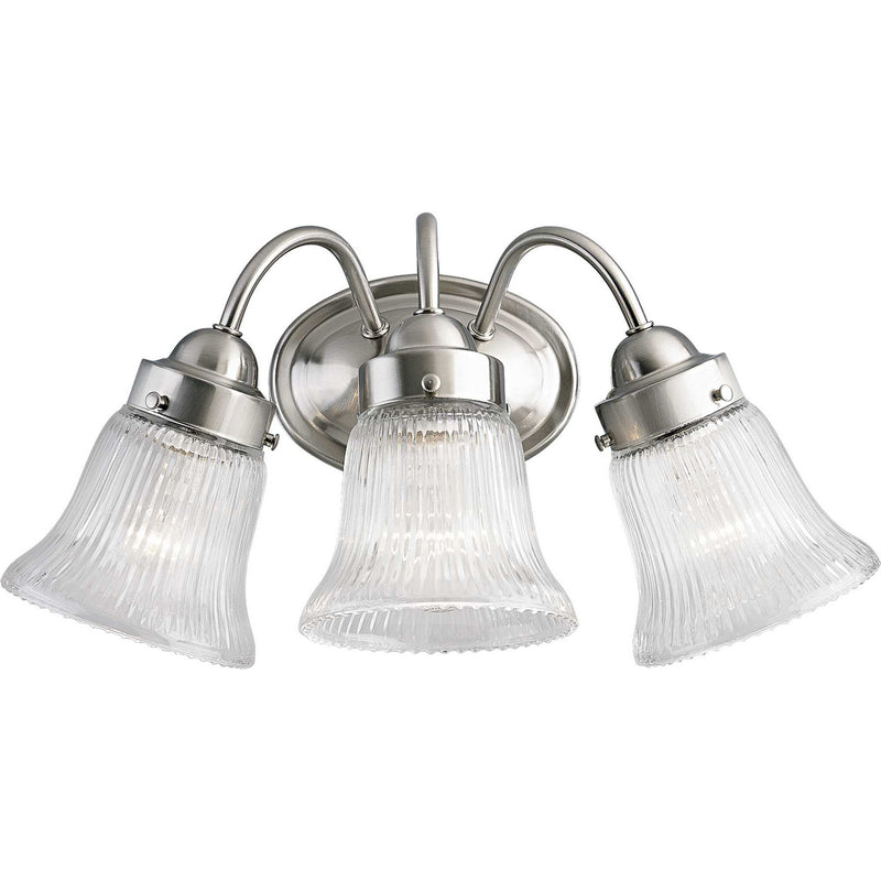 Progress Lighting P3289-09 Three Light Bath Bracket, Brushed Nickel