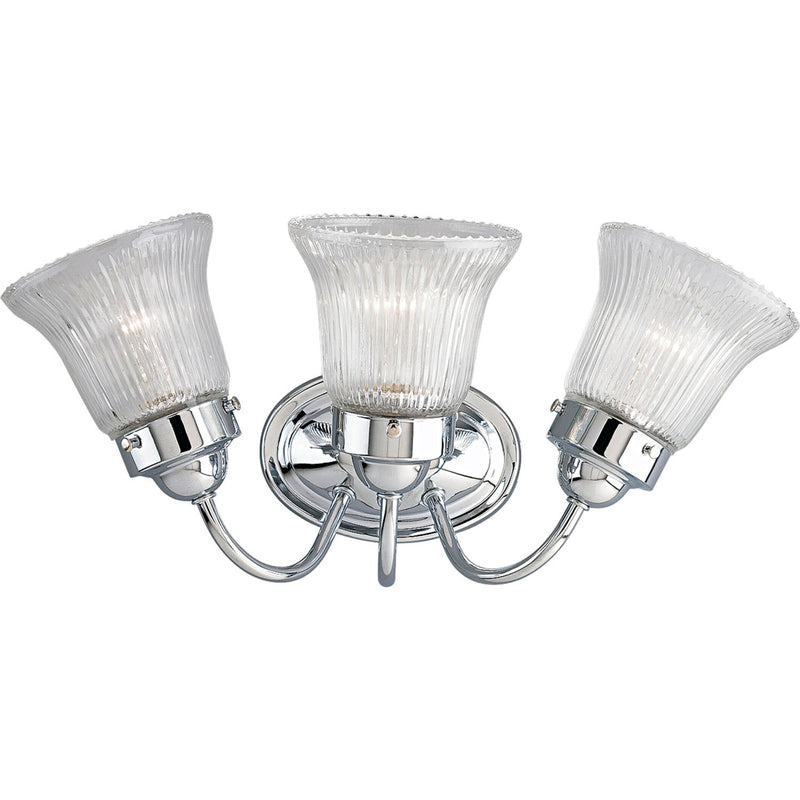 Progress Lighting P3289-15 Three Light Bath Bracket, Polished Chrome