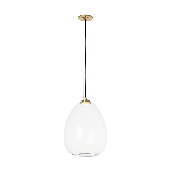Visual Comfort Modern 700TDKPR13CNB-LED927 LED Pendant, Clear/Natural Brass
