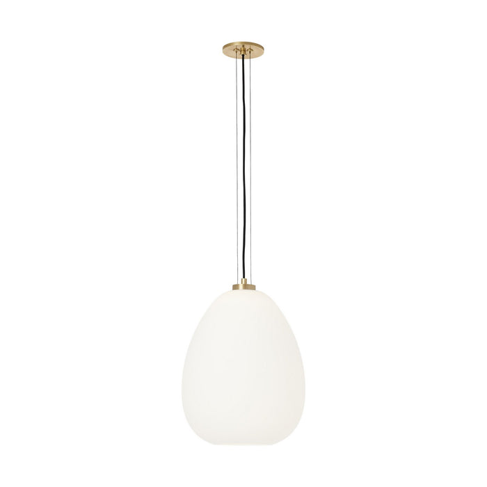 Visual Comfort Modern 700TDKPR13OPNB-LED927 LED Pendant, Opal/Natural Brass