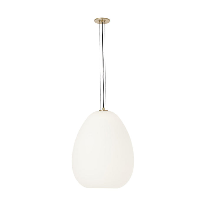 Visual Comfort Modern 700TDKPR17OPNB-LED927 LED Pendant, Opal/Natural Brass