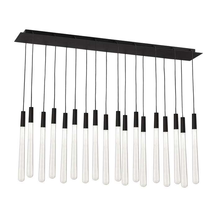 Visual Comfort Modern 700TRSPPYLC18TB-LED277 LED Chandelier, Nightshade Black