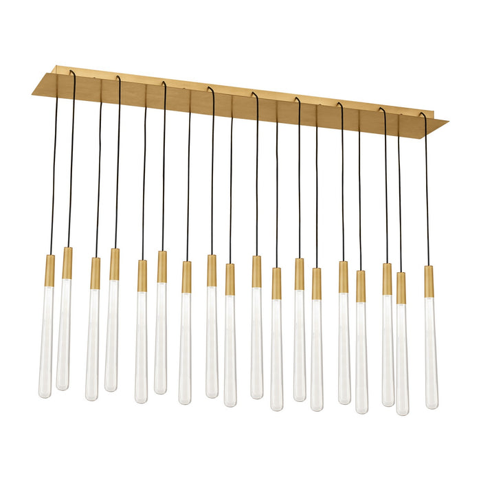 Visual Comfort Modern 700TRSPPYLC18TNB-LED120 LED Chandelier, Natural Brass