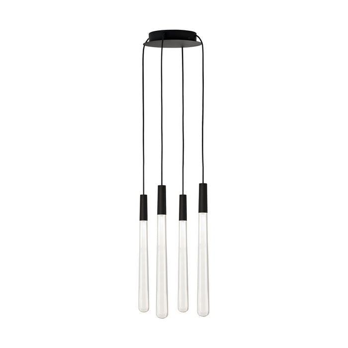 Visual Comfort Modern 700TRSPPYLC4RB-LED930 LED Chandelier, Nightshade Black