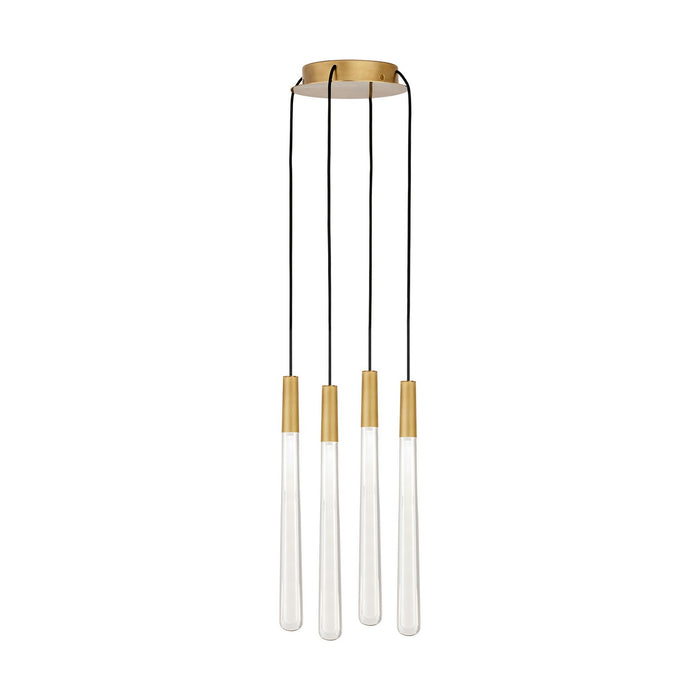 Visual Comfort Modern 700TRSPPYLC4RNB-LED930 LED Chandelier, Natural Brass