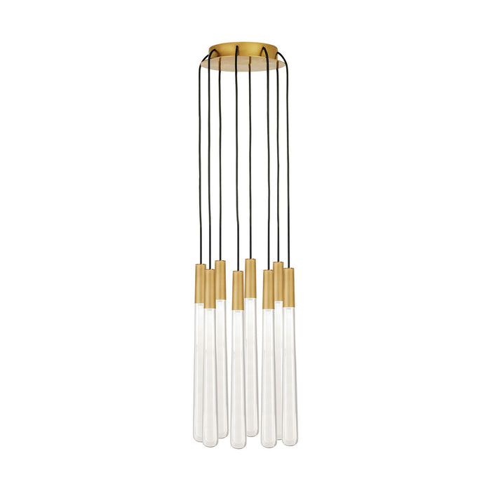 Visual Comfort Modern 700TRSPPYLC8RNB-LED930 LED Chandelier, Natural Brass