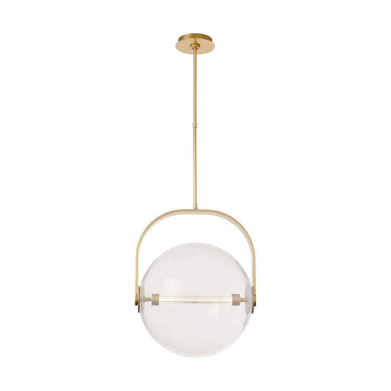 Visual Comfort Modern SLPD10327CNB LED Pendant, Natural Brass