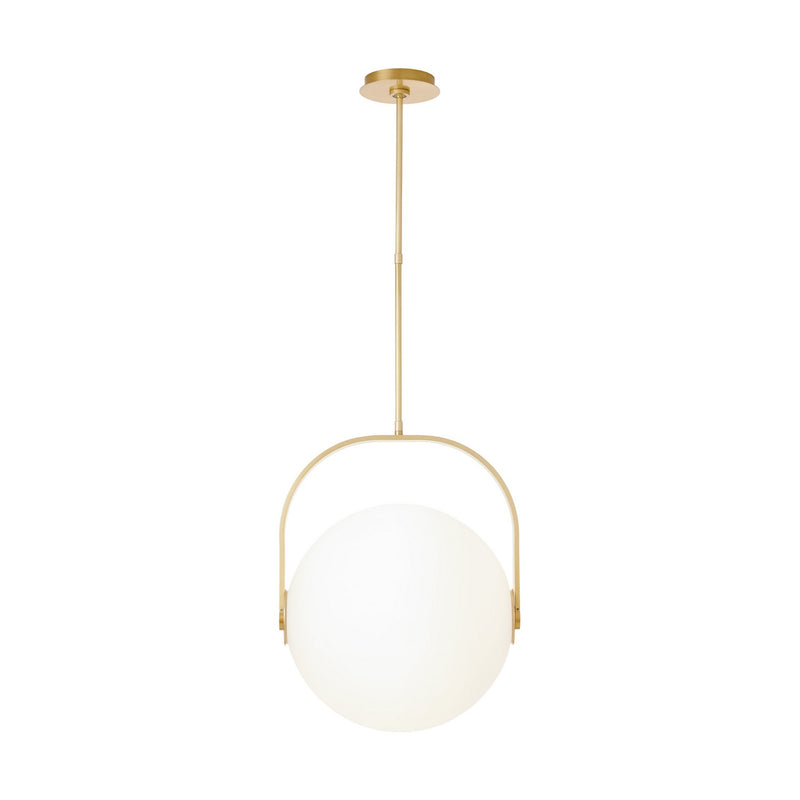 Visual Comfort Modern SLPD10327OPNB LED Pendant, Natural Brass