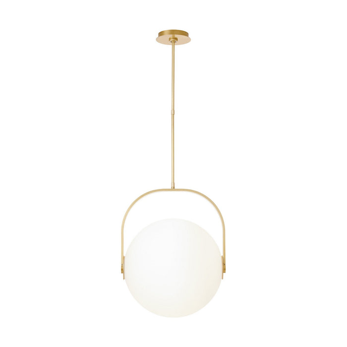 Visual Comfort Modern SLPD10327OPNB LED Pendant, Natural Brass