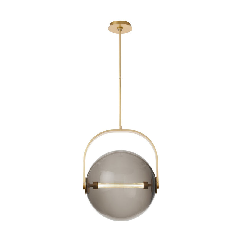 Visual Comfort Modern SLPD10327TSMNB LED Pendant, Natural Brass