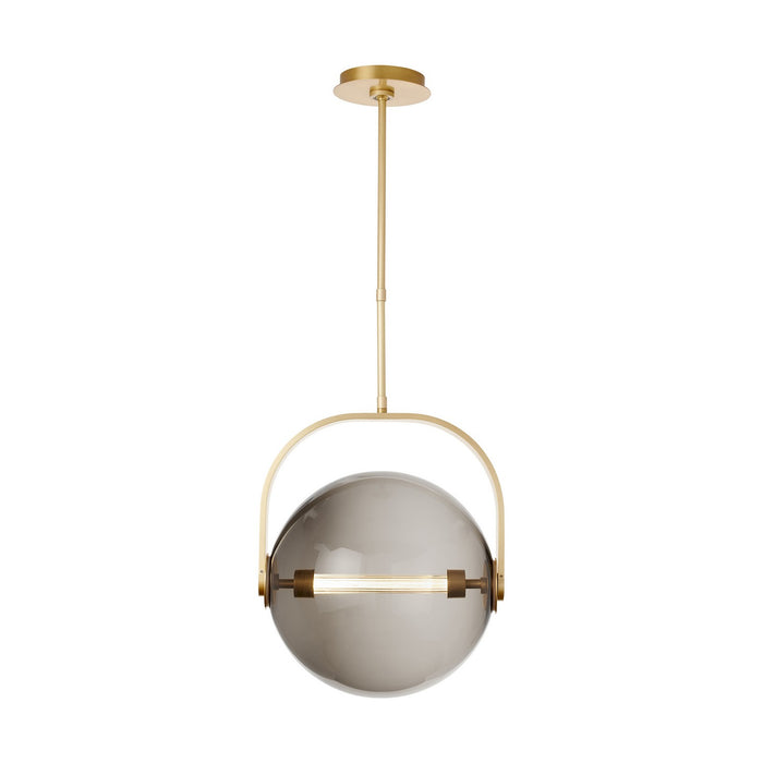 Visual Comfort Modern SLPD10427TSMNB LED Pendant, Natural Brass