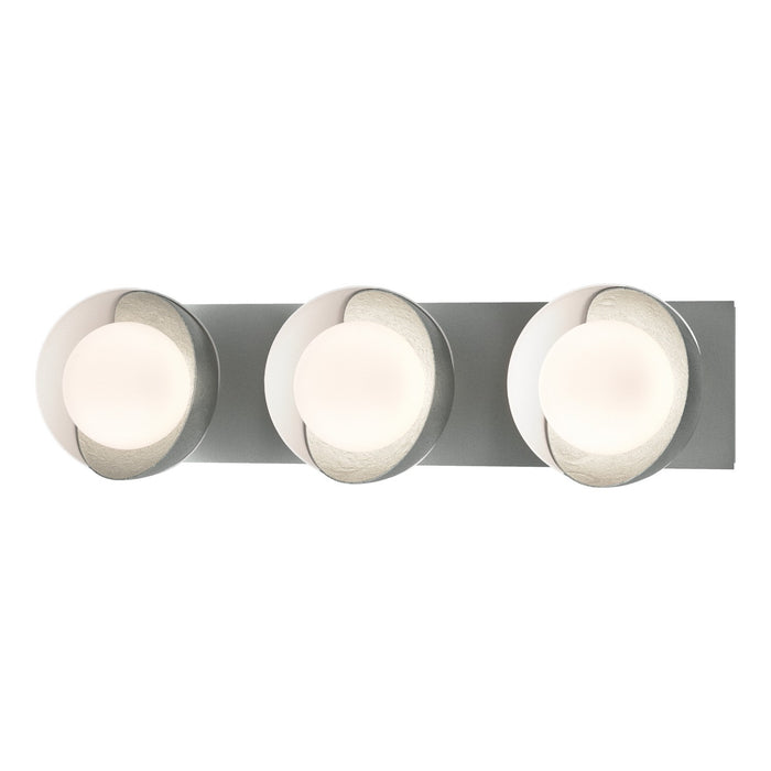 Hubbardton Forge 201378-SKT-82-02-GG0711 Three Light Wall Sconce, Vintage Platinum
