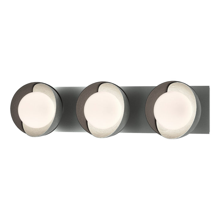 Hubbardton Forge 201378-SKT-82-10-GG0711 Three Light Bath Sconce, Vintage Platinum