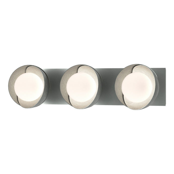 Hubbardton Forge 201378-SKT-82-82-GG0711 Three Light Bath Sconce, Vintage Platinum