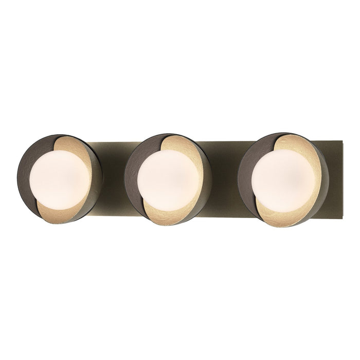 Hubbardton Forge 201378-SKT-84-10-GG0711 Three Light Bath Sconce, Soft Gold