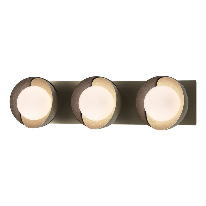 Hubbardton Forge 201378-SKT-84-14-GG0711 Three Light Bath Sconce, Soft Gold