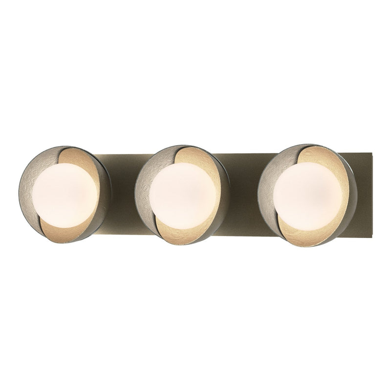Hubbardton Forge 201378-SKT-84-82-GG0711 Three Light Bath Sconce, Soft Gold