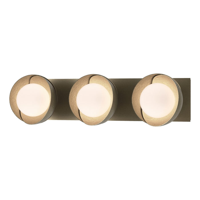 Hubbardton Forge 201378-SKT-84-84-GG0711 Three Light Bath Sconce, Soft Gold