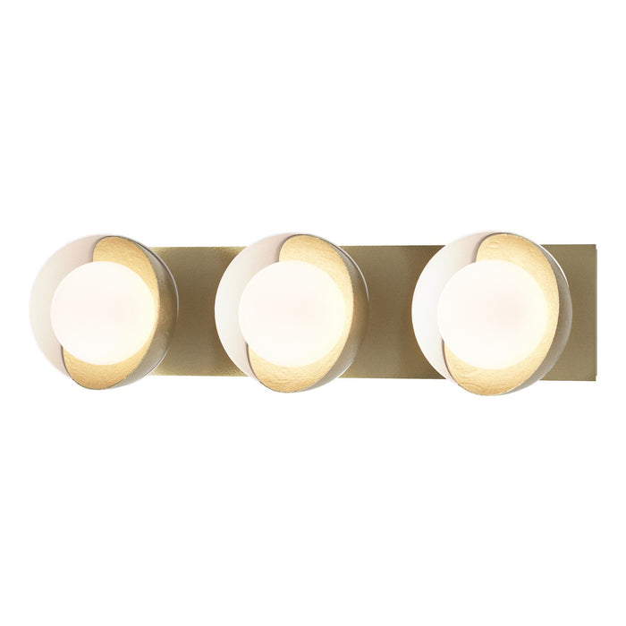 Hubbardton Forge 201378-SKT-86-02-GG0711 Three Light Wall Sconce, Modern Brass