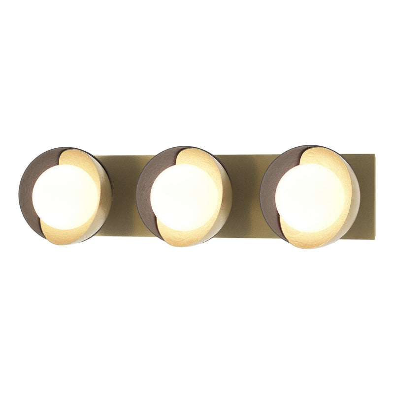 Hubbardton Forge 201378-SKT-86-10-GG0711 Three Light Bath Sconce, Modern Brass