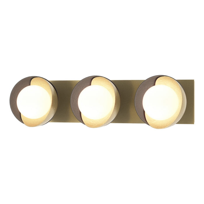 Hubbardton Forge 201378-SKT-86-10-GG0711 Three Light Bath Sconce, Modern Brass