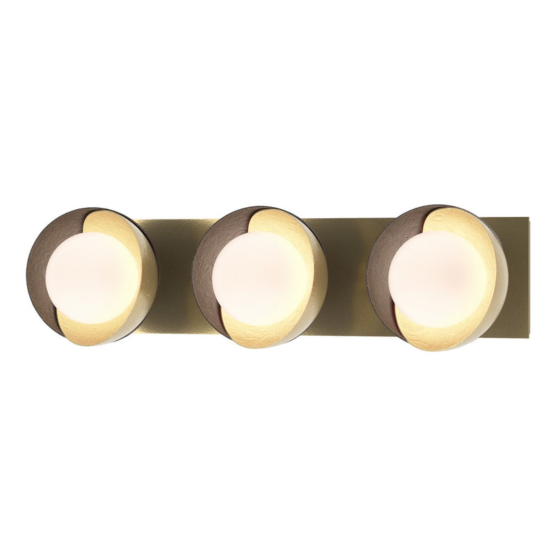 Hubbardton Forge 201378-SKT-86-14-GG0711 Three Light Bath Sconce, Modern Brass