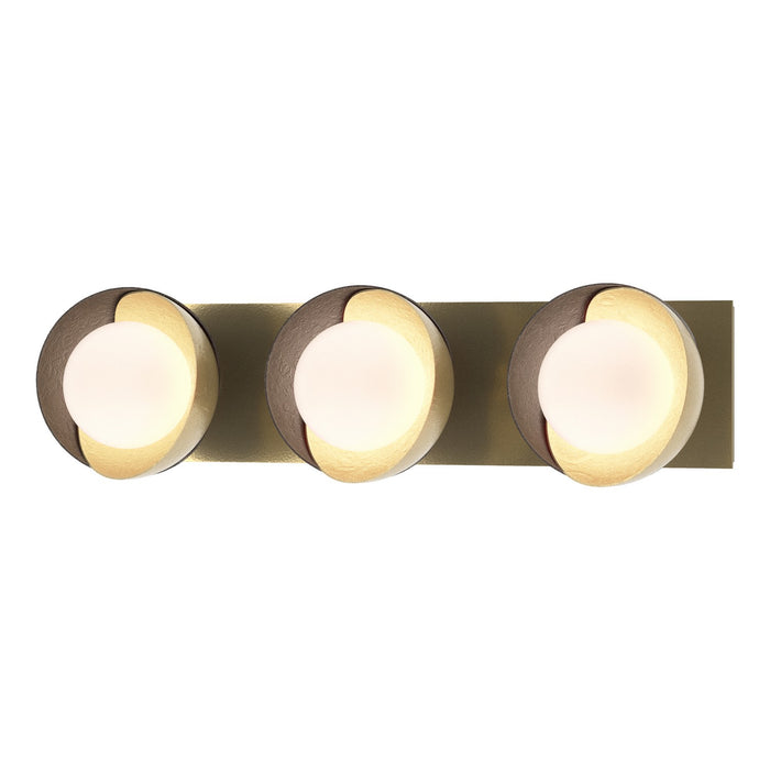 Hubbardton Forge 201378-SKT-86-14-GG0711 Three Light Bath Sconce, Modern Brass