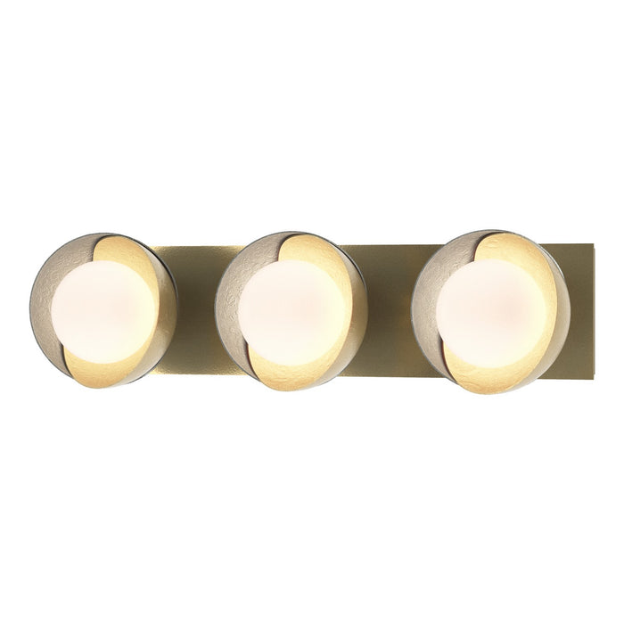 Hubbardton Forge 201378-SKT-86-82-GG0711 Three Light Bath Sconce, Modern Brass