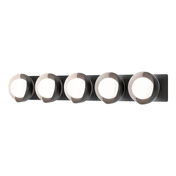 Hubbardton Forge 201379-SKT-10-02-GG0711 Five Light Wall Sconce, Black