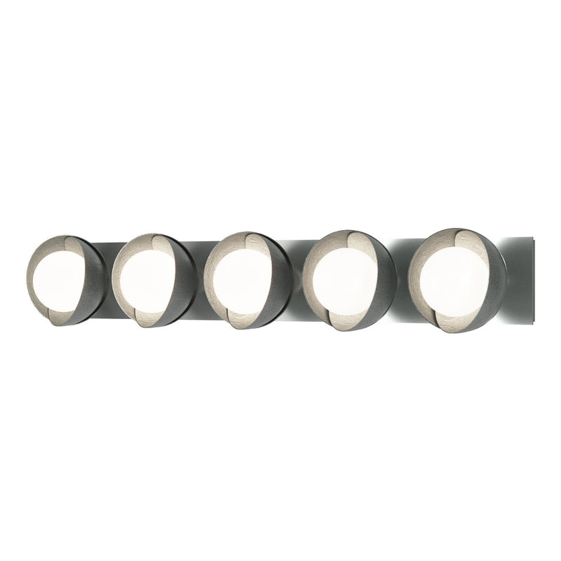 Hubbardton Forge 201379-SKT-82-82-GG0711 Five Light Bath Sconce, Vintage Platinum