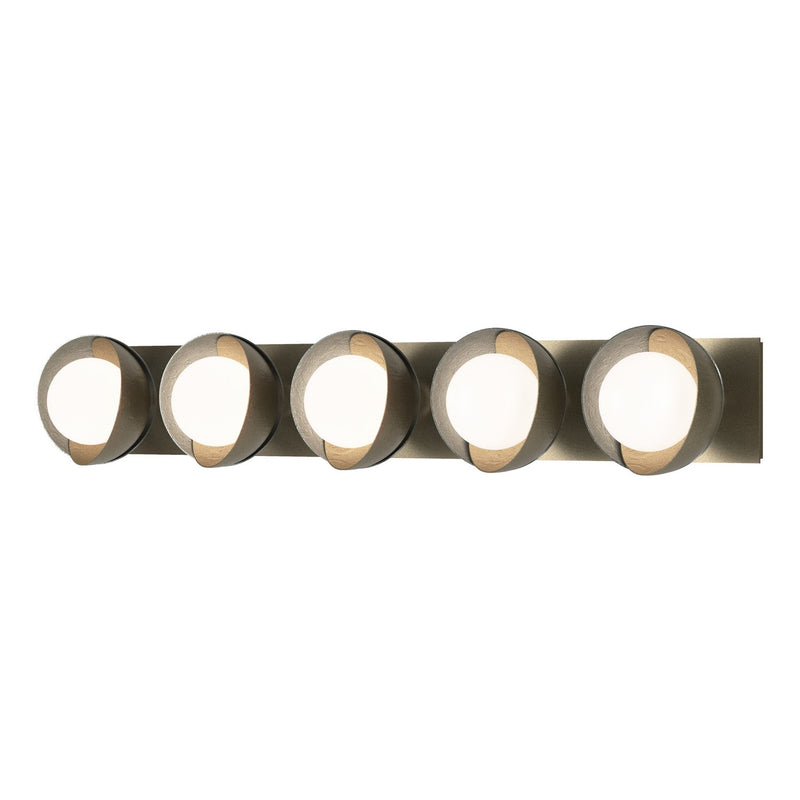 Hubbardton Forge 201379-SKT-84-82-GG0711 Five Light Bath Sconce, Soft Gold