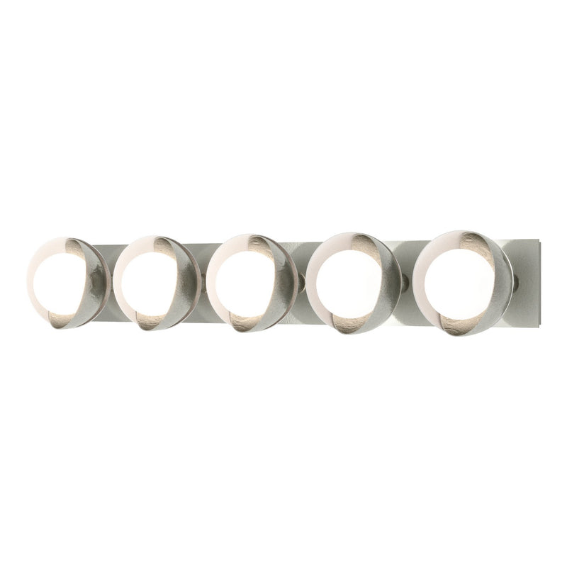 Hubbardton Forge 201379-SKT-85-02-GG0711 Five Light Wall Sconce, Sterling