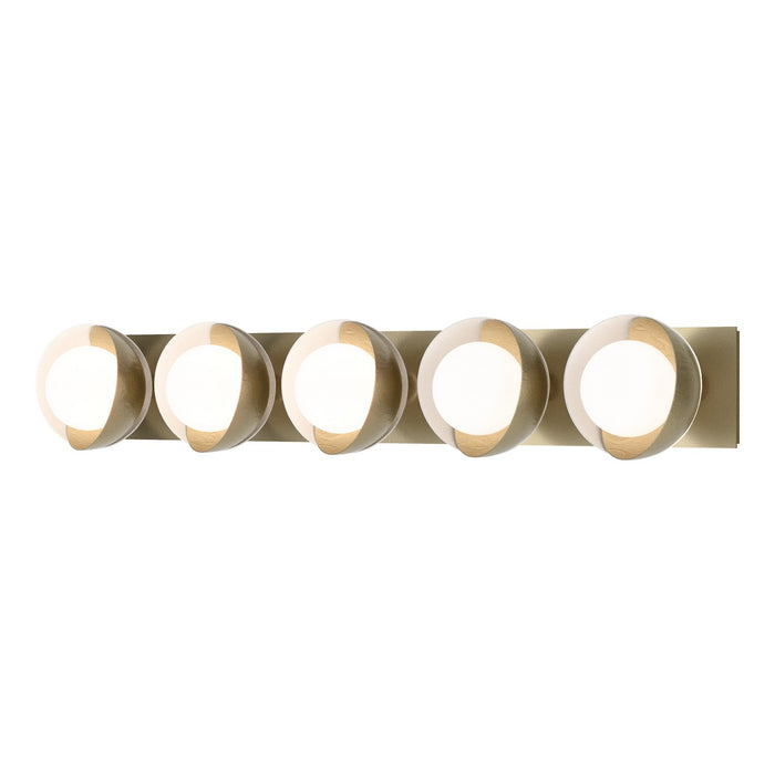 Hubbardton Forge 201379-SKT-86-02-GG0711 Five Light Wall Sconce, Modern Brass