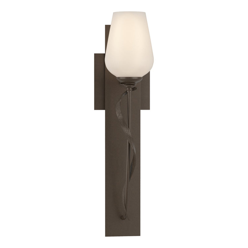 Hubbardton Forge 203030-SKT-05-GG0303 One Light Wall Sconce, Bronze