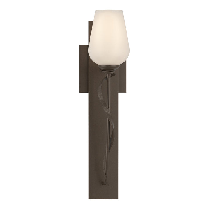 Hubbardton Forge 203030-SKT-05-GG0303 One Light Wall Sconce, Bronze