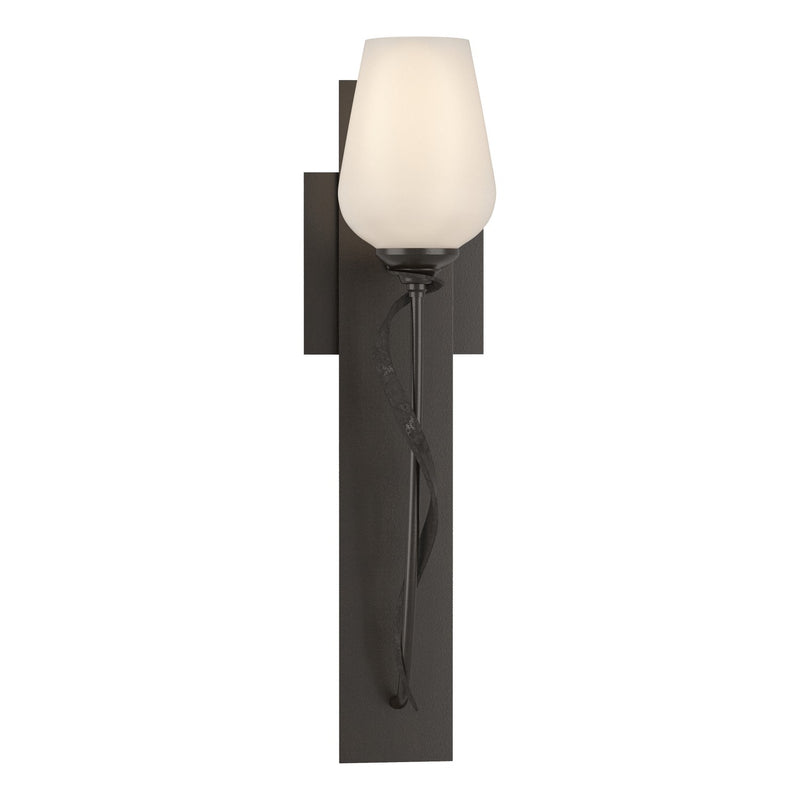 Hubbardton Forge 203030-SKT-14-GG0303 One Light Wall Sconce, Oil Rubbed Bronze