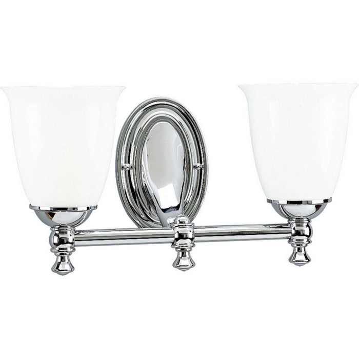 Progress Lighting P3028-15 Two Light Bath, Polished Chrome