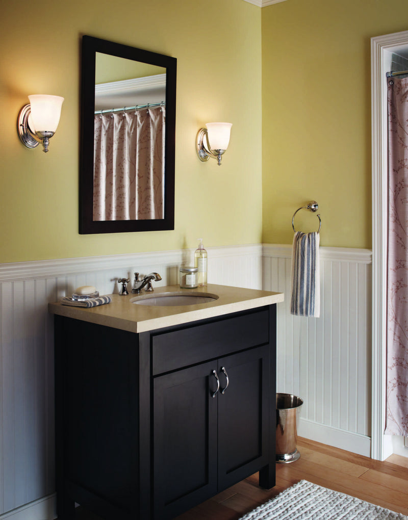 Progress Lighting P3027-15 One Light Bath, Polished Chrome