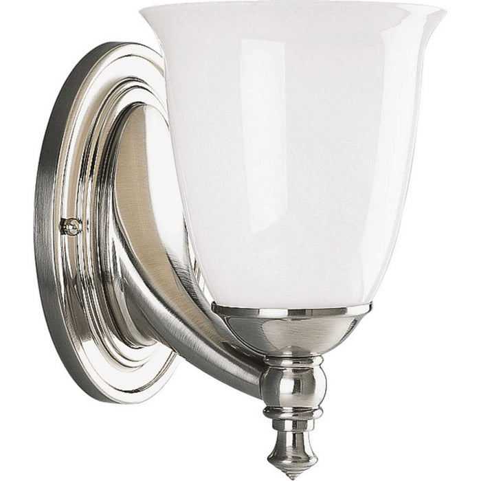 Progress Lighting P3027-09 One Light Bath, Brushed Nickel