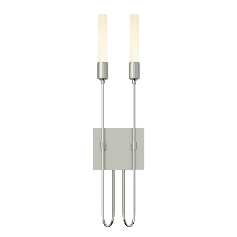 Hubbardton Forge 203053-SKT-85 Two Light Wall Sconce, Sterling