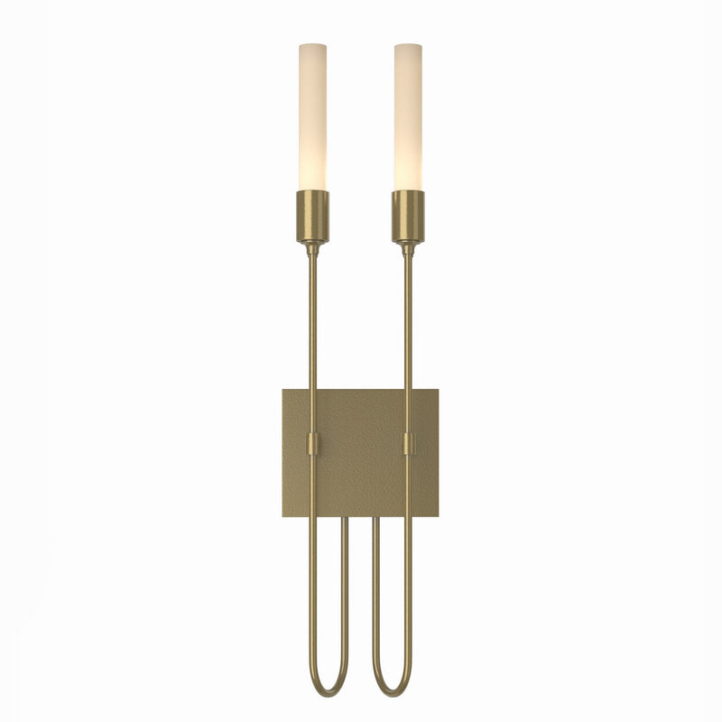 Hubbardton Forge 203053-SKT-86 Two Light Wall Sconce, Modern Brass