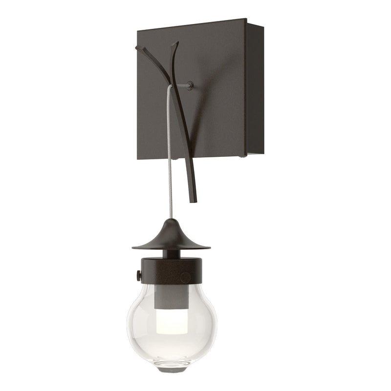 Hubbardton Forge 203325-SKT-14-ZM0565 One Light Wall Sconce, Oil Rubbed Bronze