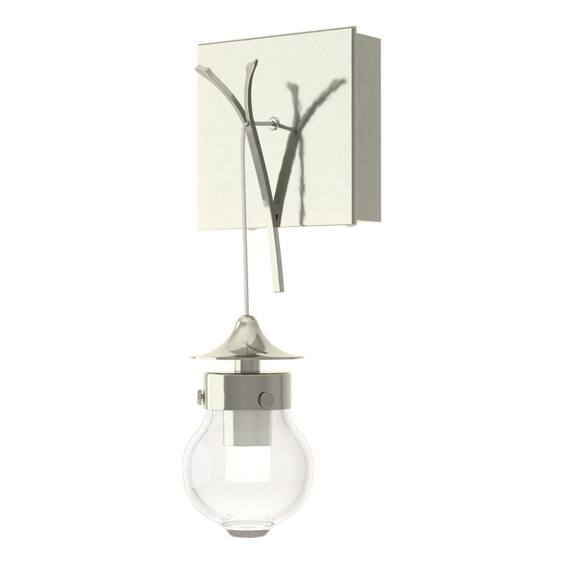 Hubbardton Forge 203325-SKT-85-ZM0565 One Light Wall Sconce, Sterling