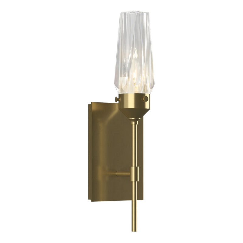 Hubbardton Forge 203335-SKT-86-CR One Light Wall Sconce, Modern Brass