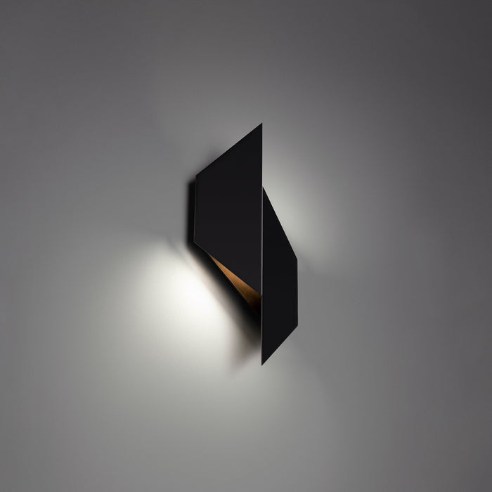 W.A.C. Lighting WS-W47318-40-BK LED Outdoor Wall Sconce, Black