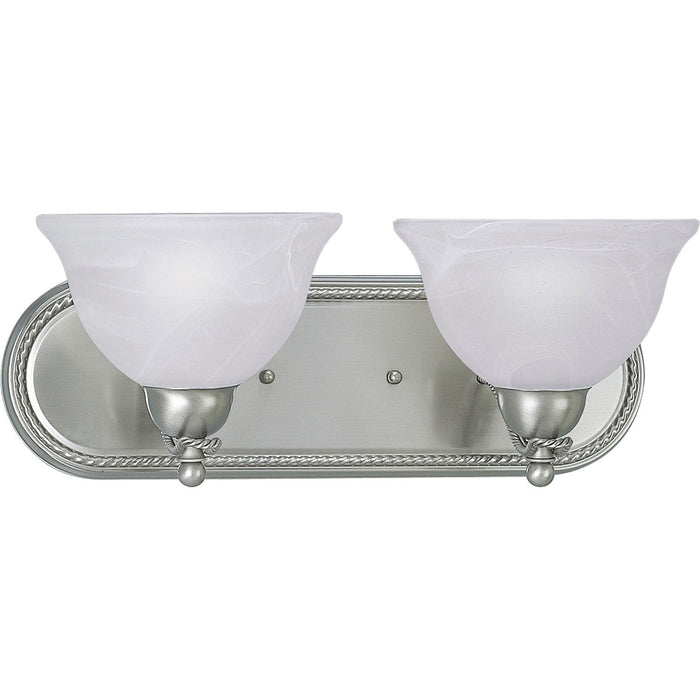 Progress Lighting P3267-09 Two Light Bath Bracket, Brushed Nickel