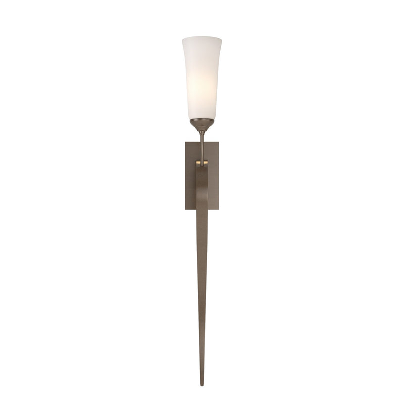 Hubbardton Forge 204529-SKT-05-GG0350 One Light Wall Sconce, Bronze